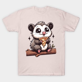 Happy opossum with pizza T-Shirt